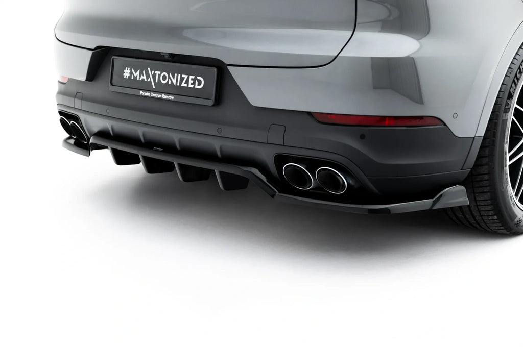 Splitter trasero Porsche Cayenne SUV Coupé Mk3 Facelift (con barras verticales)