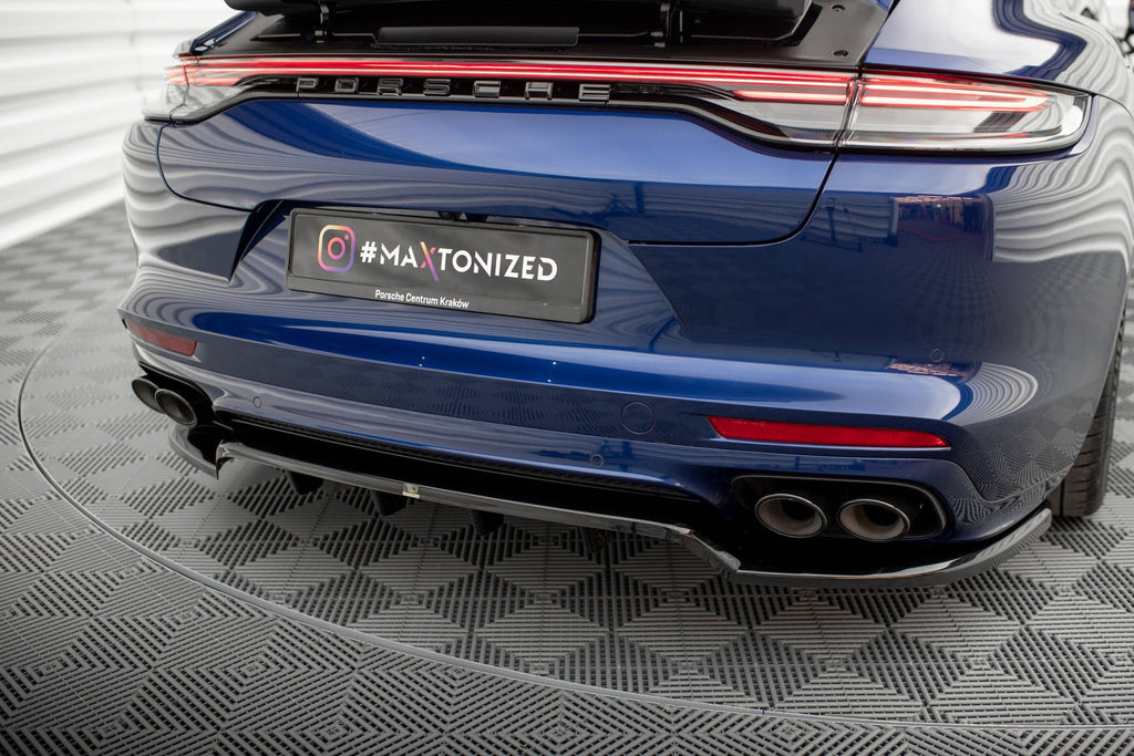 Splitter trasero Porsche Panamera E-Hybrid 971 Facelift (con barras verticales)