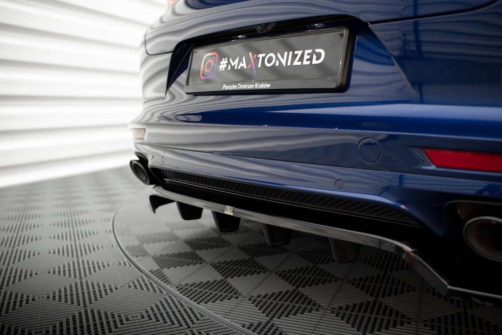 Splitter trasero Porsche Panamera E-Hybrid 971 Facelift (con barras verticales)