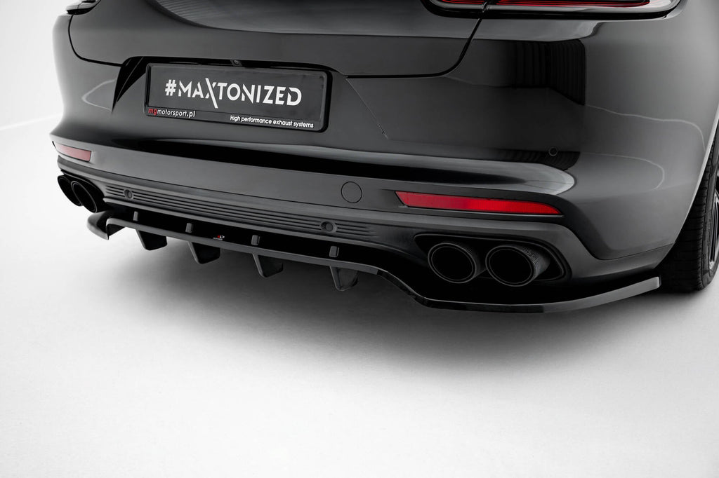Splitter trasero Porsche Panamera Turbo S E-Hybrid, E-Hybrid, 4S 971 (con barras verticales)