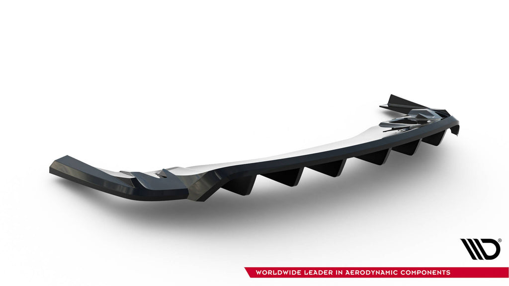 Splitter trasero Porsche Taycan Turbo S Mk1 (con barras verticales)