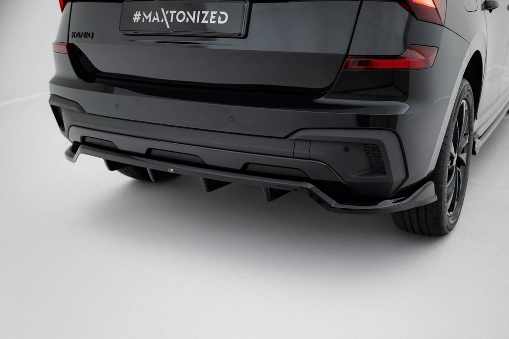 Splitter trasero Skoda Kamiq Monte Carlo Mk1 Facelift (con barras verticales)