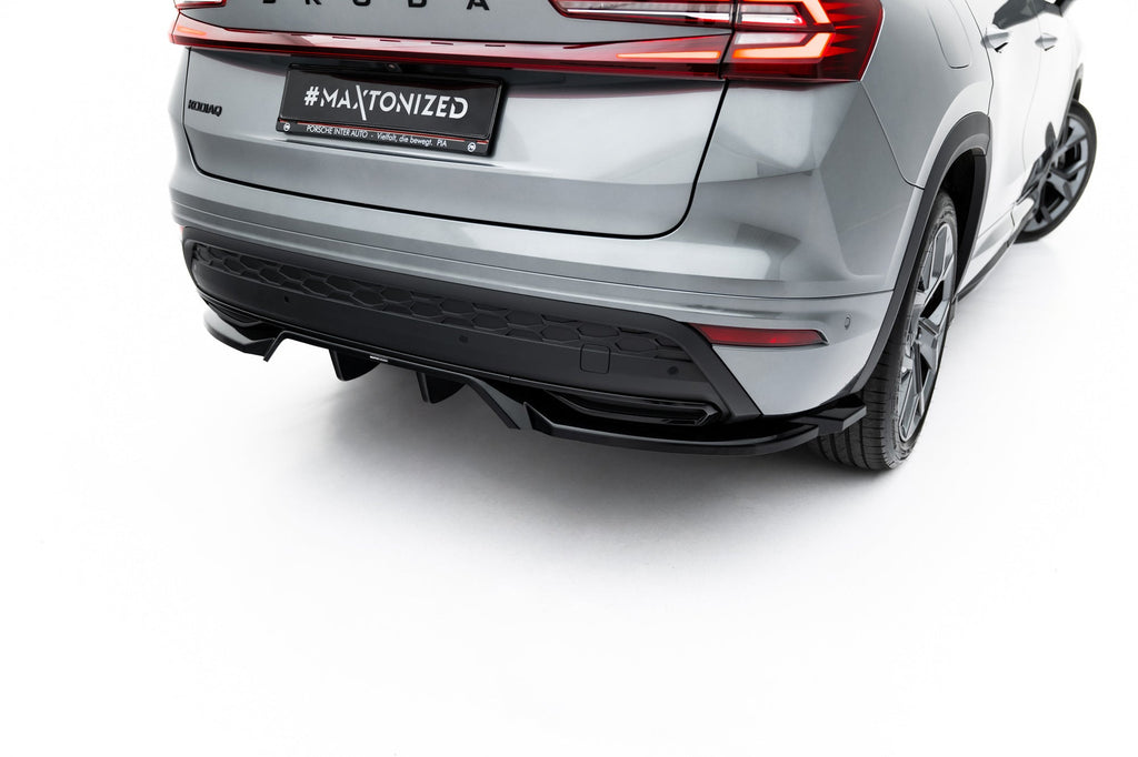 Skoda Kodiaq Sportline Mk2 Rear Splitter (with vertical strakes)