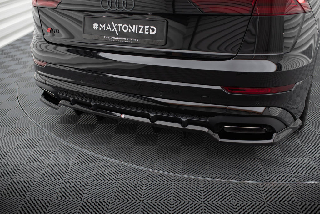 Splitter trasero V.1 Audi SQ8 Q8 S-Line Mk1 Facelift (con barras verticales)
