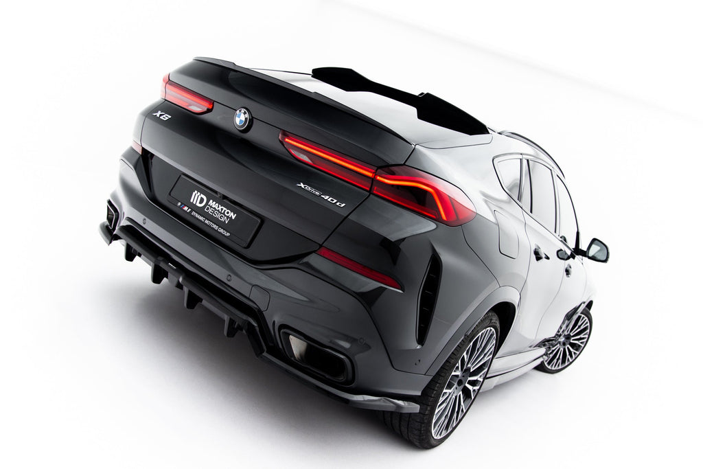 Splitter trasero V.1 BMW X6 M-Pack G06 Facelift (con barras verticales)