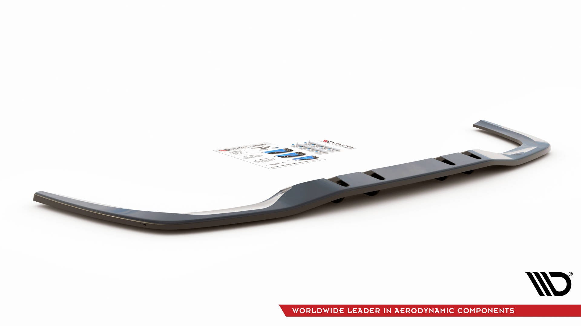 Splitter trasero V.1 Mercedes Clase A 35 AMG Sedán V177 (con barras verticales)