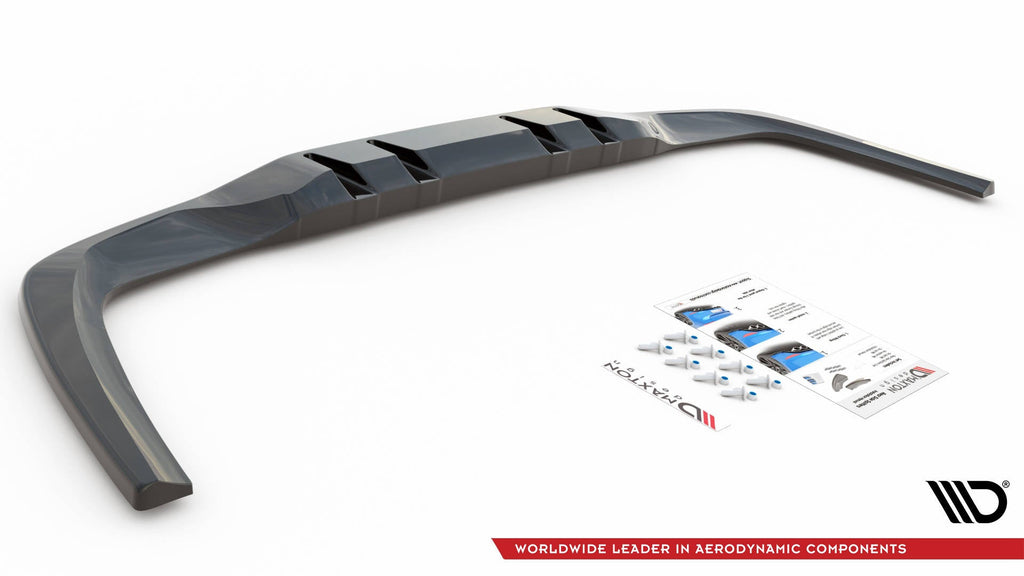 Splitter trasero V.1 Mercedes Clase A 35 AMG Sedán V177 (con barras verticales)