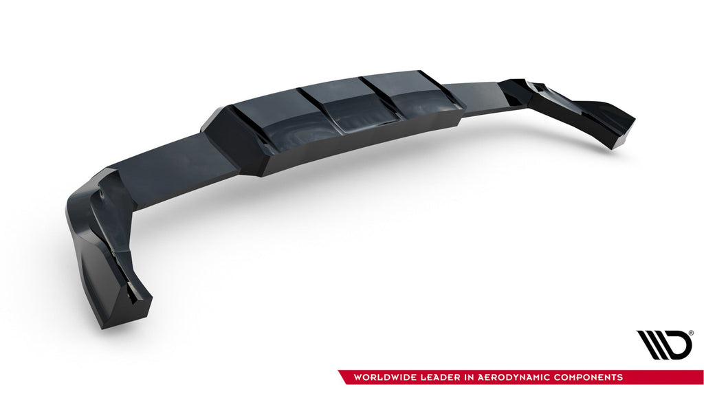 Splitter trasero V.1 Volkswagen Golf R Hatchback Mk8 / Mk8 Facelift (con barras verticales)