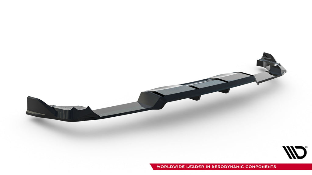 Splitter trasero V.1 Volkswagen Golf R Hatchback Mk8 / Mk8 Facelift (con barras verticales)
