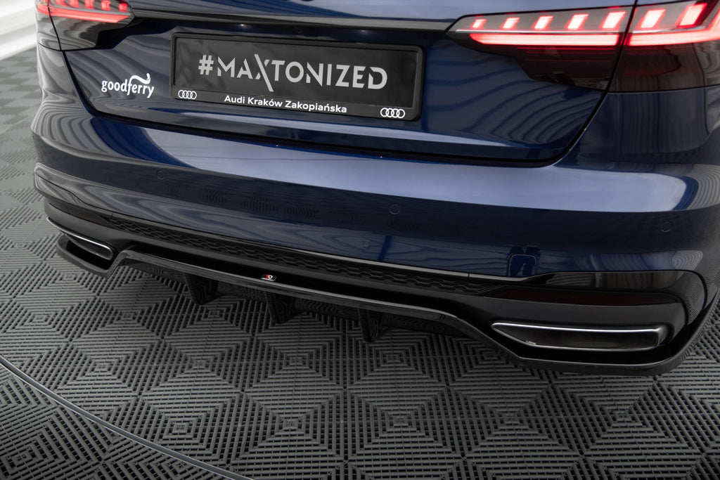 Rear Splitter V.2 Audi A4 S-Line B9 Facelift (with vertical bars)