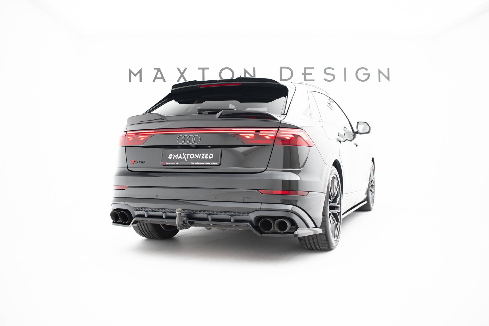Splitter trasero V.2 Audi SQ8 Q8 S-Line Mk1 Facelift (con barras verticales)