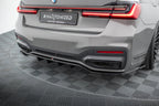 Splitter trasero V.2 BMW 7 M-Pack G11 G12 Facelift (con barras verticales)