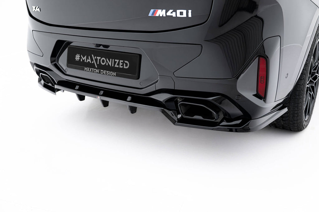 Splitter trasero V.2 BMW X4 M-Pack G02 Facelift (con barras verticales)