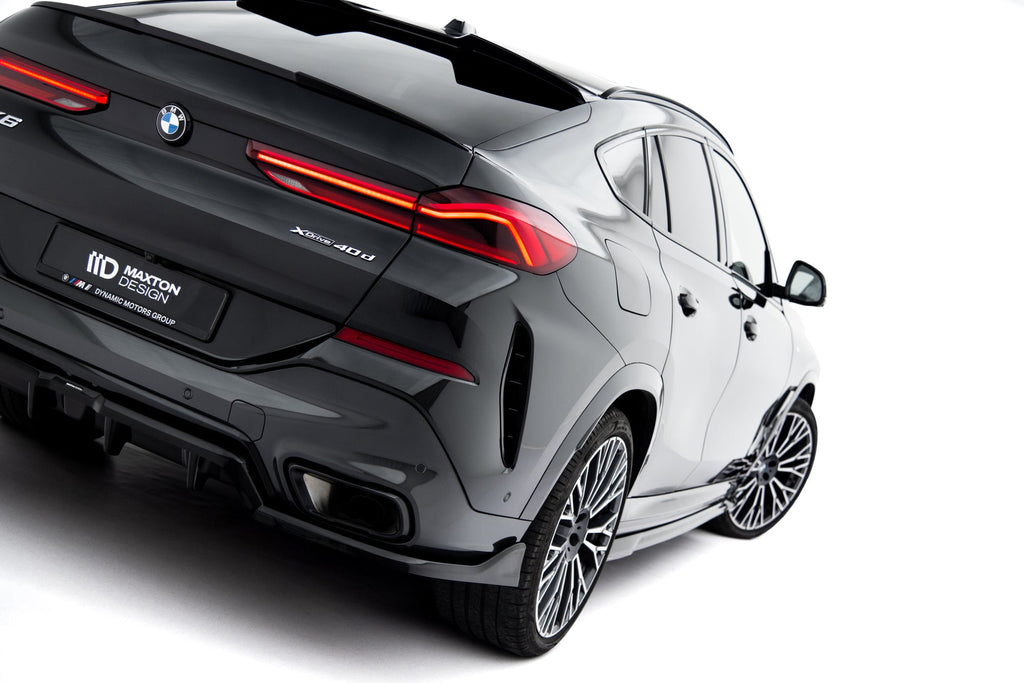 Splitter trasero V.2 BMW X6 M-Pack G06 Facelift (con barras verticales)