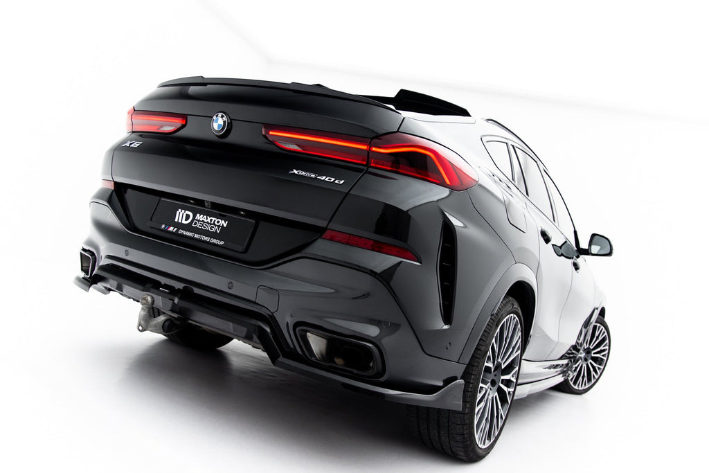 Splitter trasero V.2 BMW X6 M-Pack G06 Facelift (con barras verticales)
