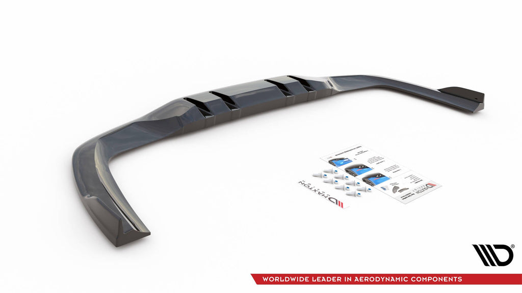 Splitter trasero V.2 Mercedes Clase A 35 AMG Sedán V177 (con barras verticales)