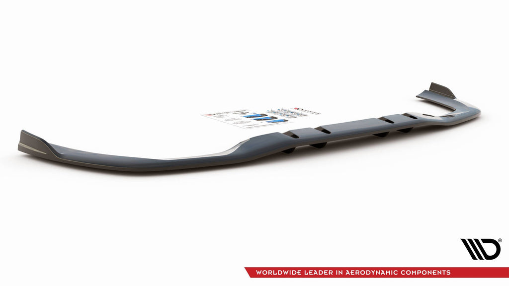 Splitter trasero V.2 Mercedes Clase A 35 AMG Sedán V177 (con barras verticales)