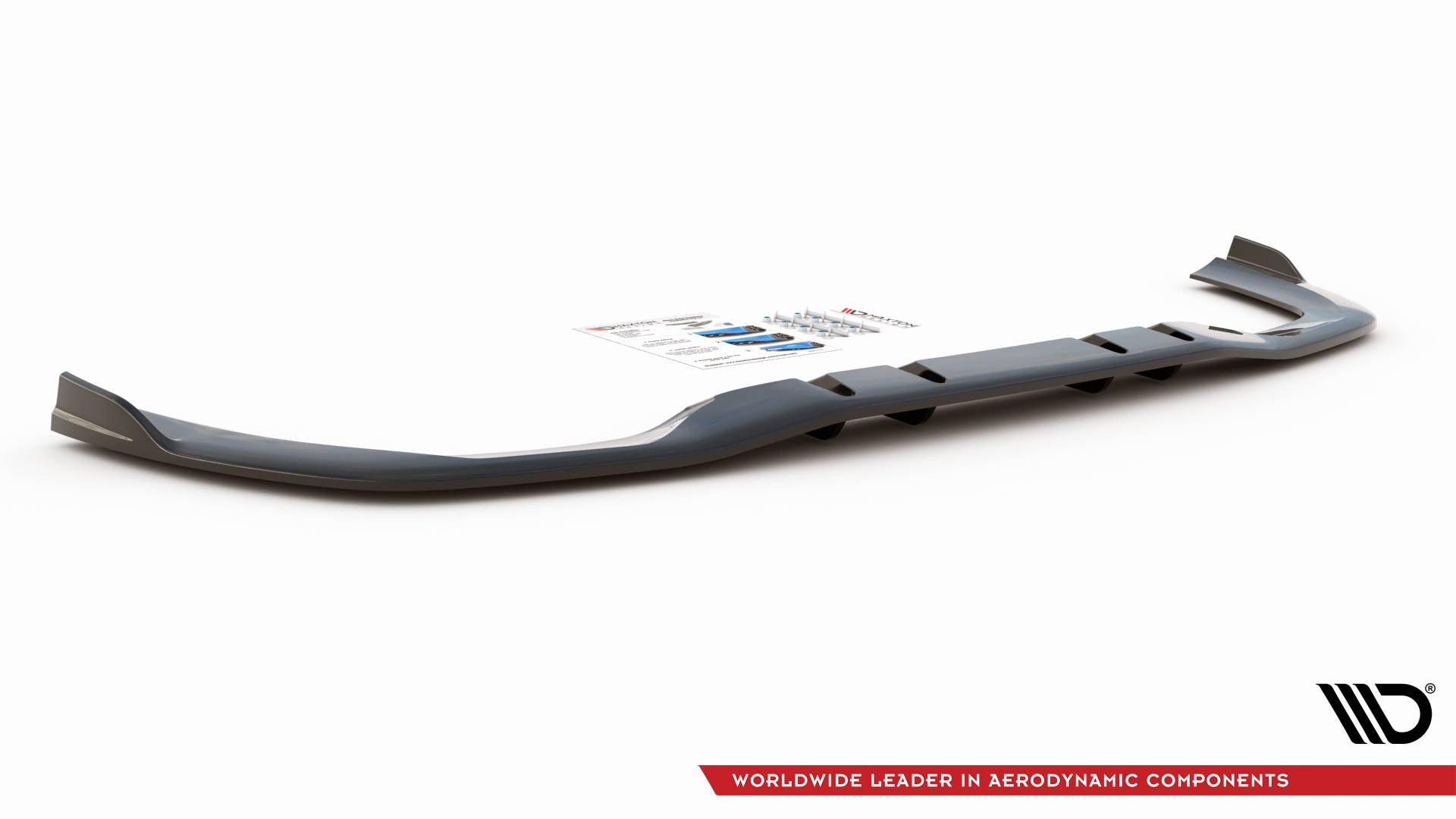 Splitter trasero V.2 Mercedes Clase A 35 AMG Sedán V177 (con barras verticales)