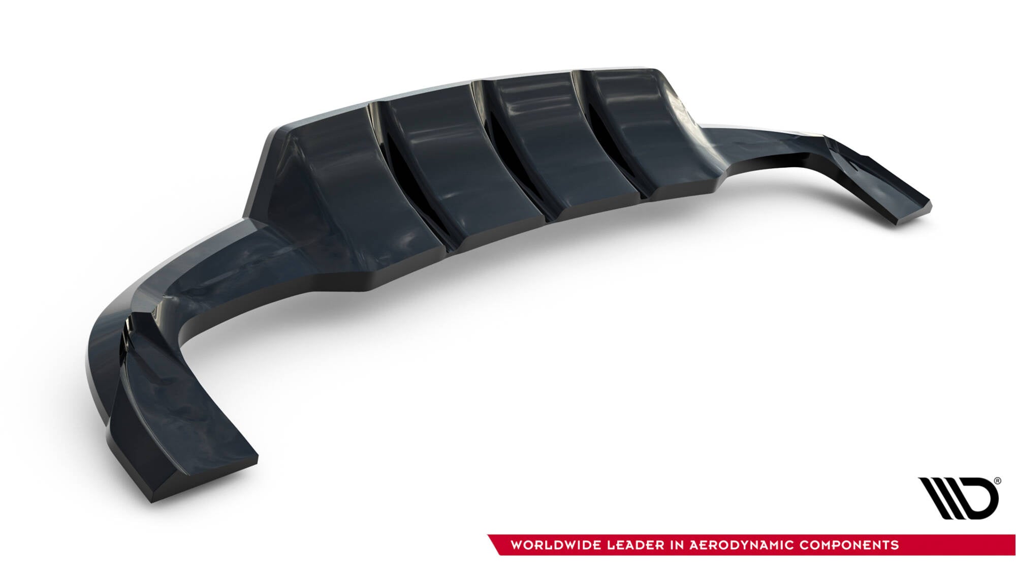 Splitter trasero V.2 Mercedes-Benz GLA 45 AMG X156 (con barras verticales)