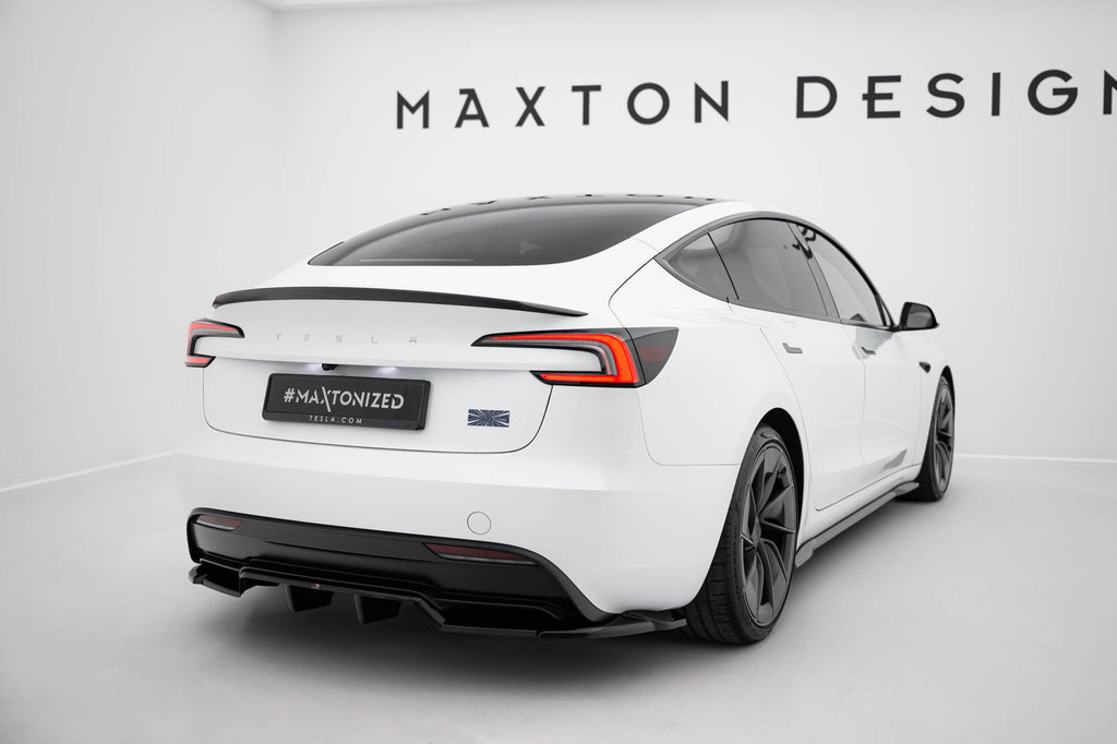 Rear Diffuser V.2 Tesla Model 3 Performance Mk1 Facelift (with vertical fins)