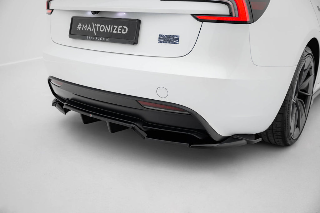 Rear Diffuser V.2 Tesla Model 3 Performance Mk1 Facelift (with vertical fins)