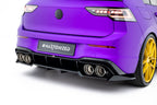 Rear Diffuser V.2 Volkswagen Golf R Hatchback Mk8 Facelift (with vertical bars)