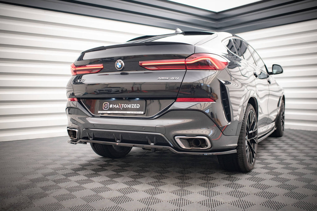 Splitter trasero V.3 BMW X6 M-Pack G06 (con barras verticales)