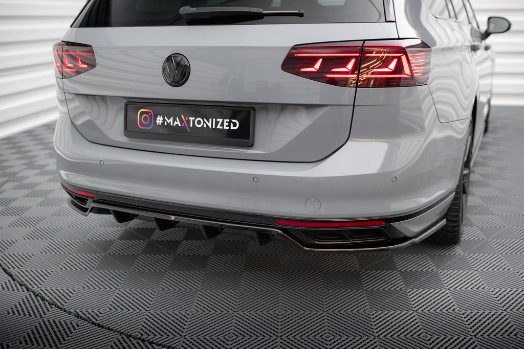Splitter trasero Volkswagen Passat R-Line B8 Facelift (con barras verticales)