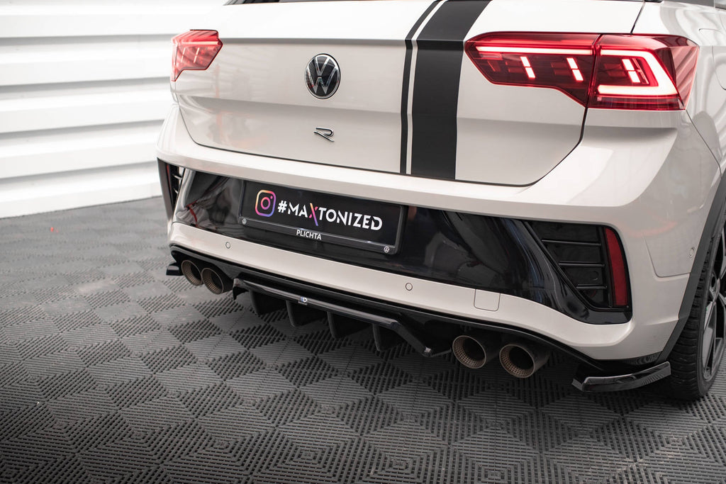 Splitter trasero Volkswagen T-ROC R R-Line Mk1 Facelift (con barras verticales)