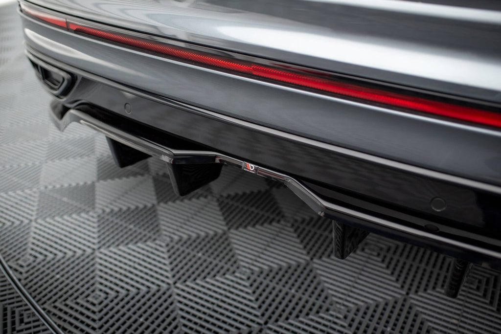 Splitter trasero Volkswagen Tiguan Allspace R-Line Mk2 Facelift (con barras verticales)