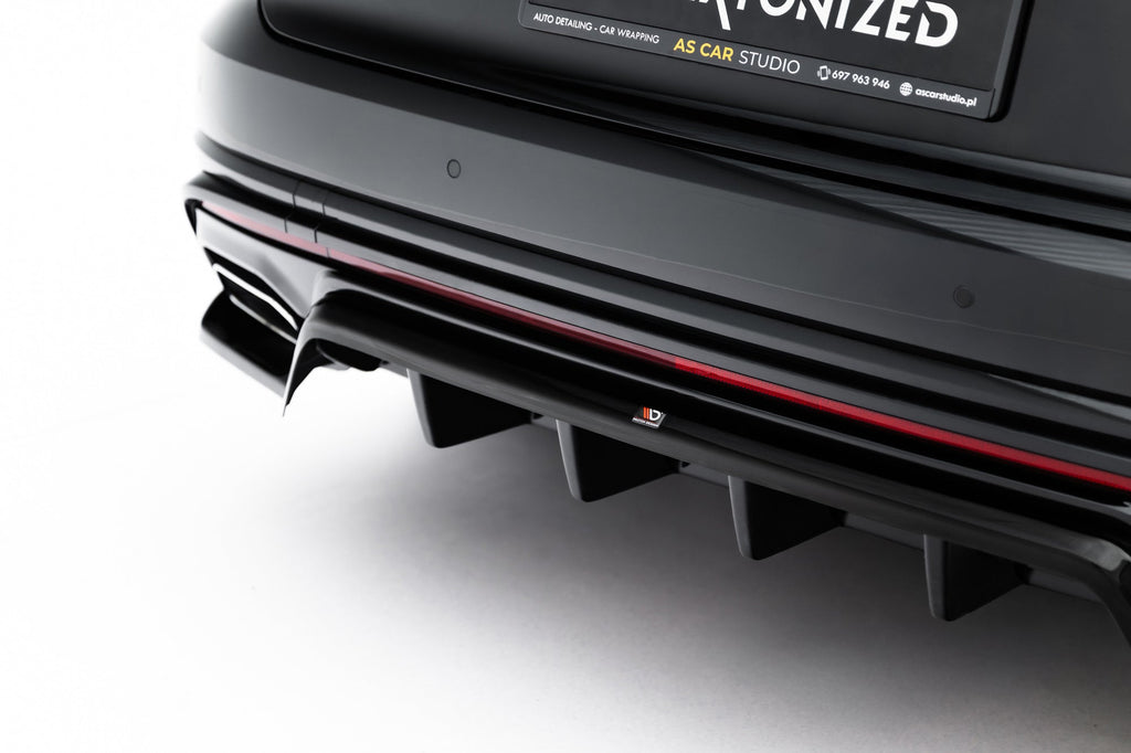 Rear Diffuser Volkswagen Touareg R-Line Mk3 Facelift (with vertical fins)