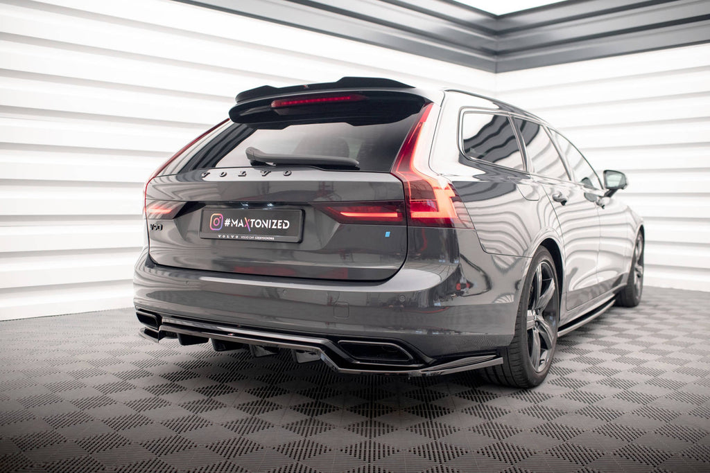 Splitter trasero Volvo V90 S90 R-Design Mk2 (con barras verticales)