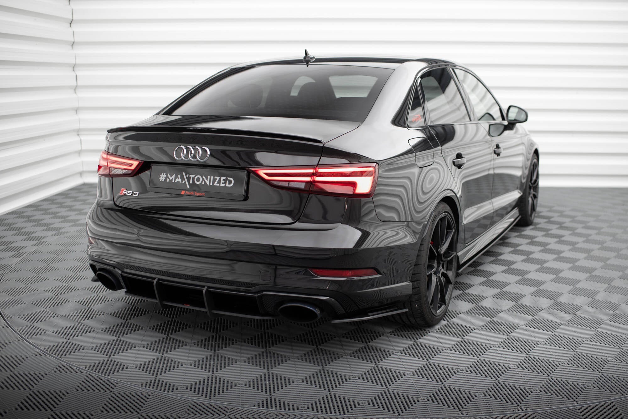 Splitters laterales traseros Street Pro Audi RS3 Berlina Sedán 8V Facelift