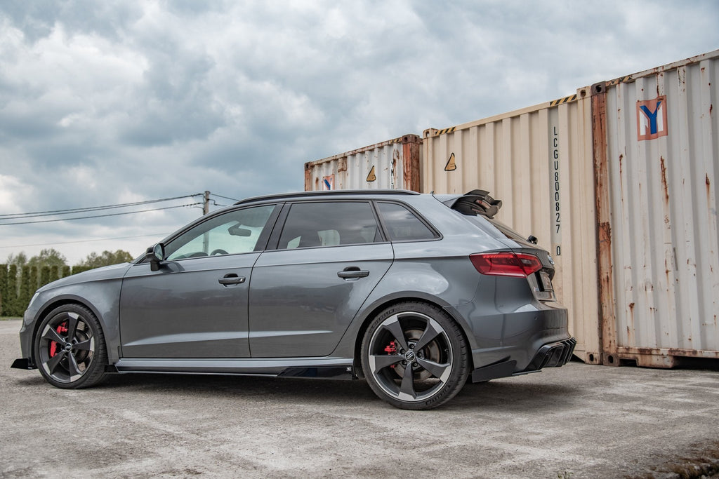 Splitters laterales traseros Street Pro + Flaps Audi RS3 8V Sportback