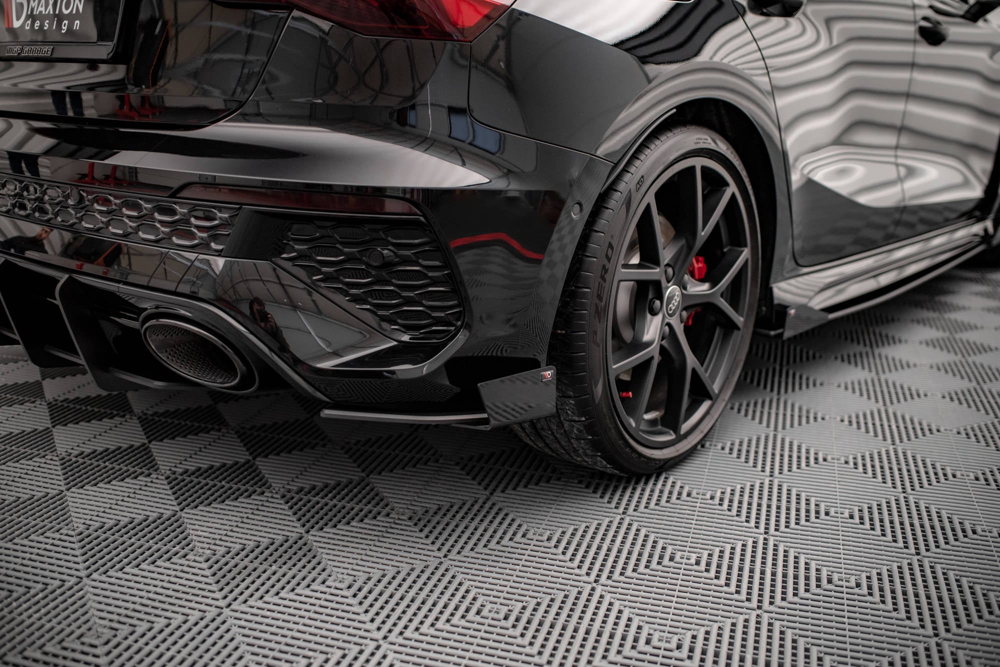 Splitters laterales traseros Street Pro + Flaps Audi RS3 Sportback 8y
