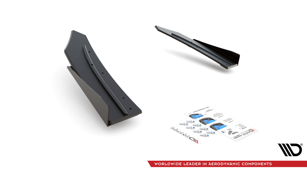 Splitters laterales traseros Street Pro Flaps Mercedes AMG C43 Coupé C205