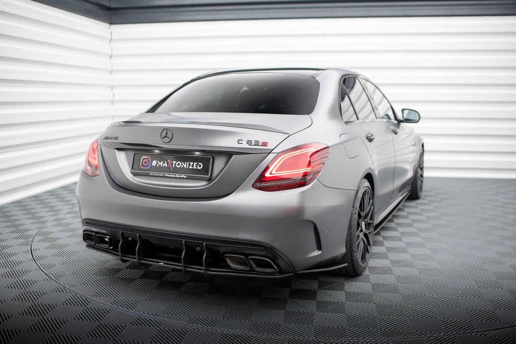 Splitters laterales traseros Street Pro Mercedes-AMG C63 Berlina Sedan Familiar W205 Facelift