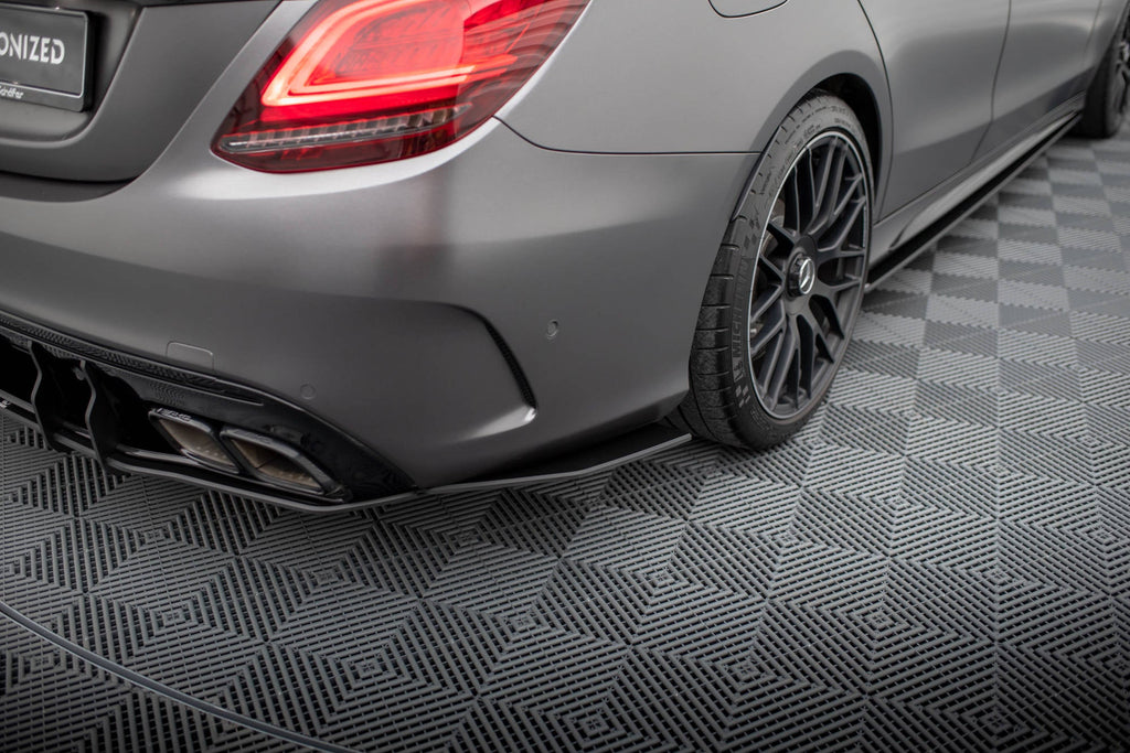 Splitters laterales traseros Street Pro Mercedes-AMG C63 Berlina Sedan Familiar W205 Facelift