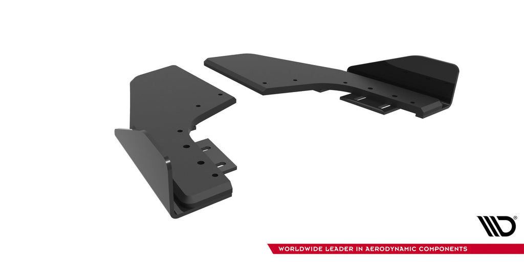 Street Pro V2 Rear Side Splitters V2 Flaps Volkswagen Golf R Hatchback Mk8 Facelift