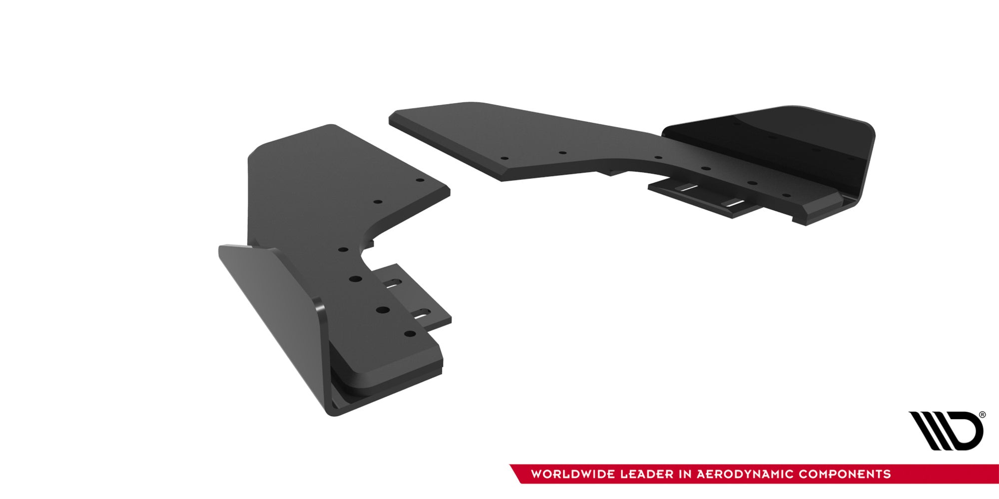 Splitters laterales traseros Street Pro V2 Flaps V2 Volkswagen Golf R Hatchback Mk8 Facelift
