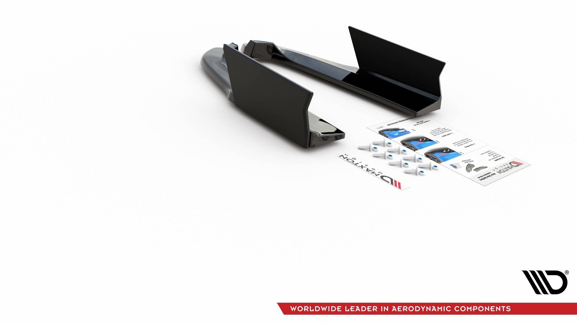 Splitters laterales traseros V.1 + Flaps Ford Mustang GT Mk6 Facelift