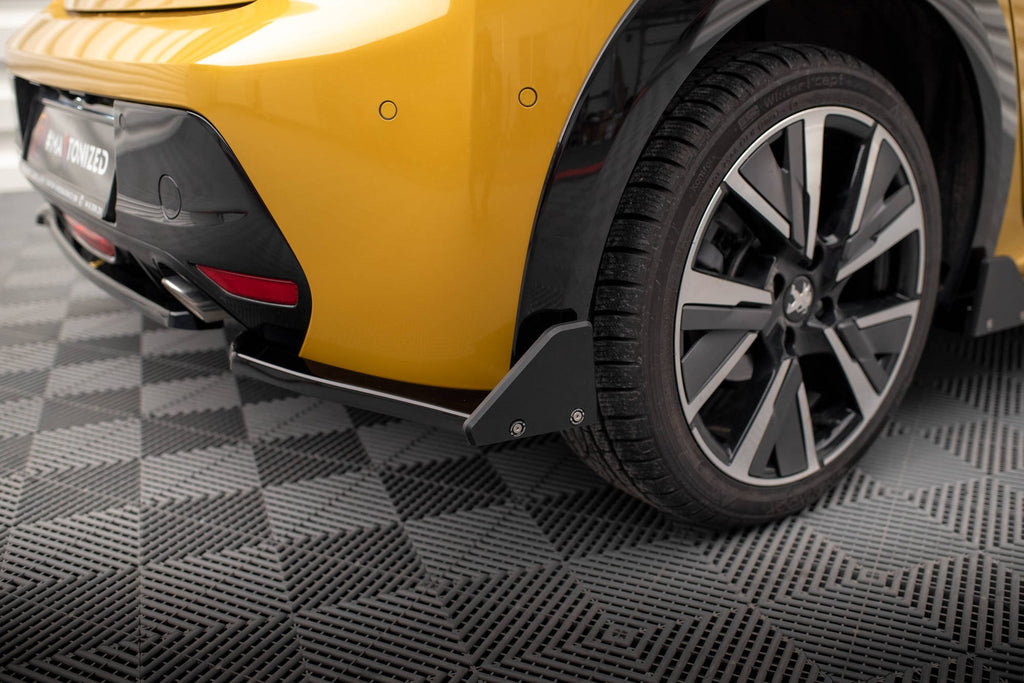 Splitters laterales traseros V.1 + Flaps Peugeot 208 GT Mk2