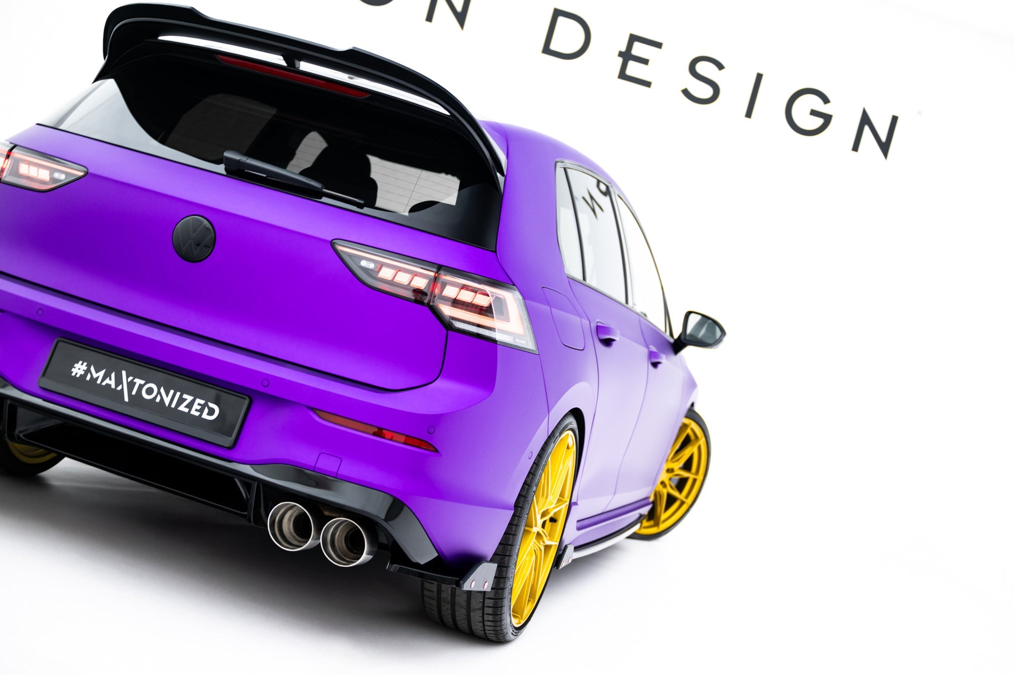 Splitters laterales traseros V.2 + Flaps Volkswagen Golf R Hatchback Mk8 Facelift