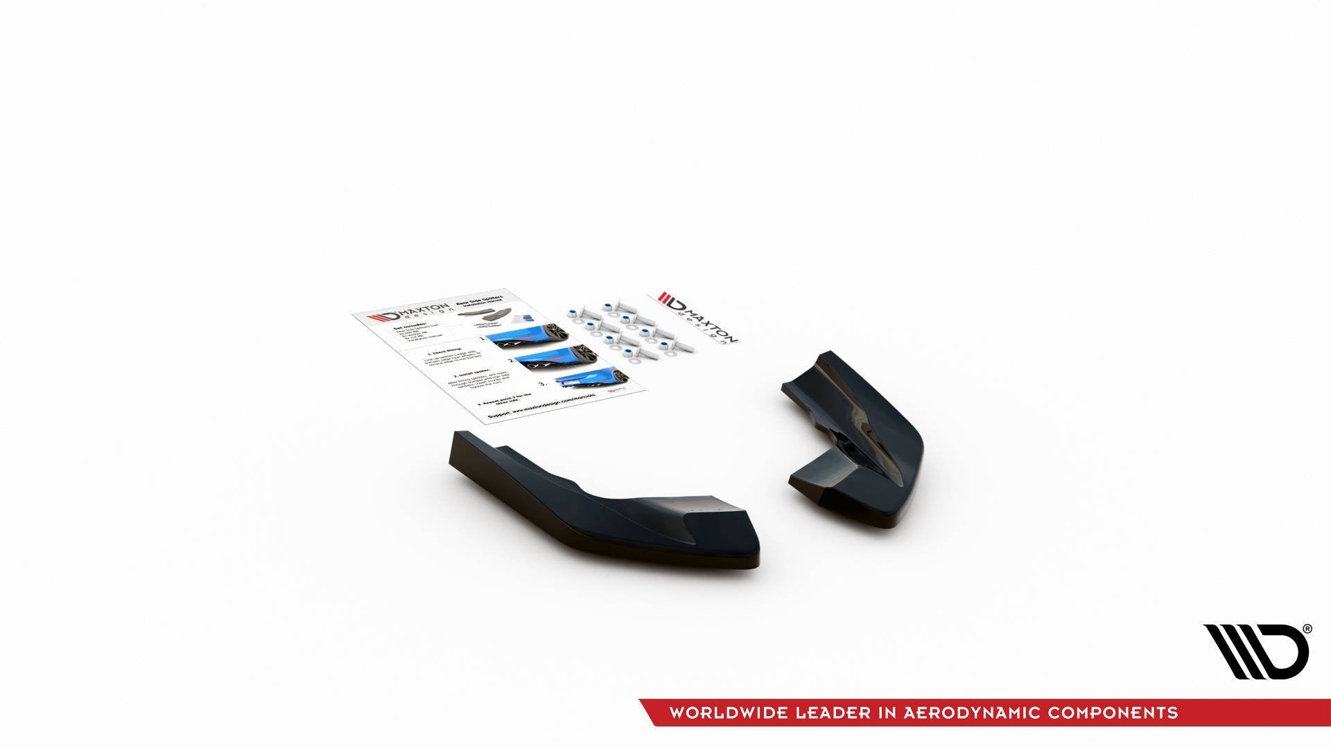 Splitters laterales traseros V.2 Volkswagen Golf R Hatchback Mk8 Facelift