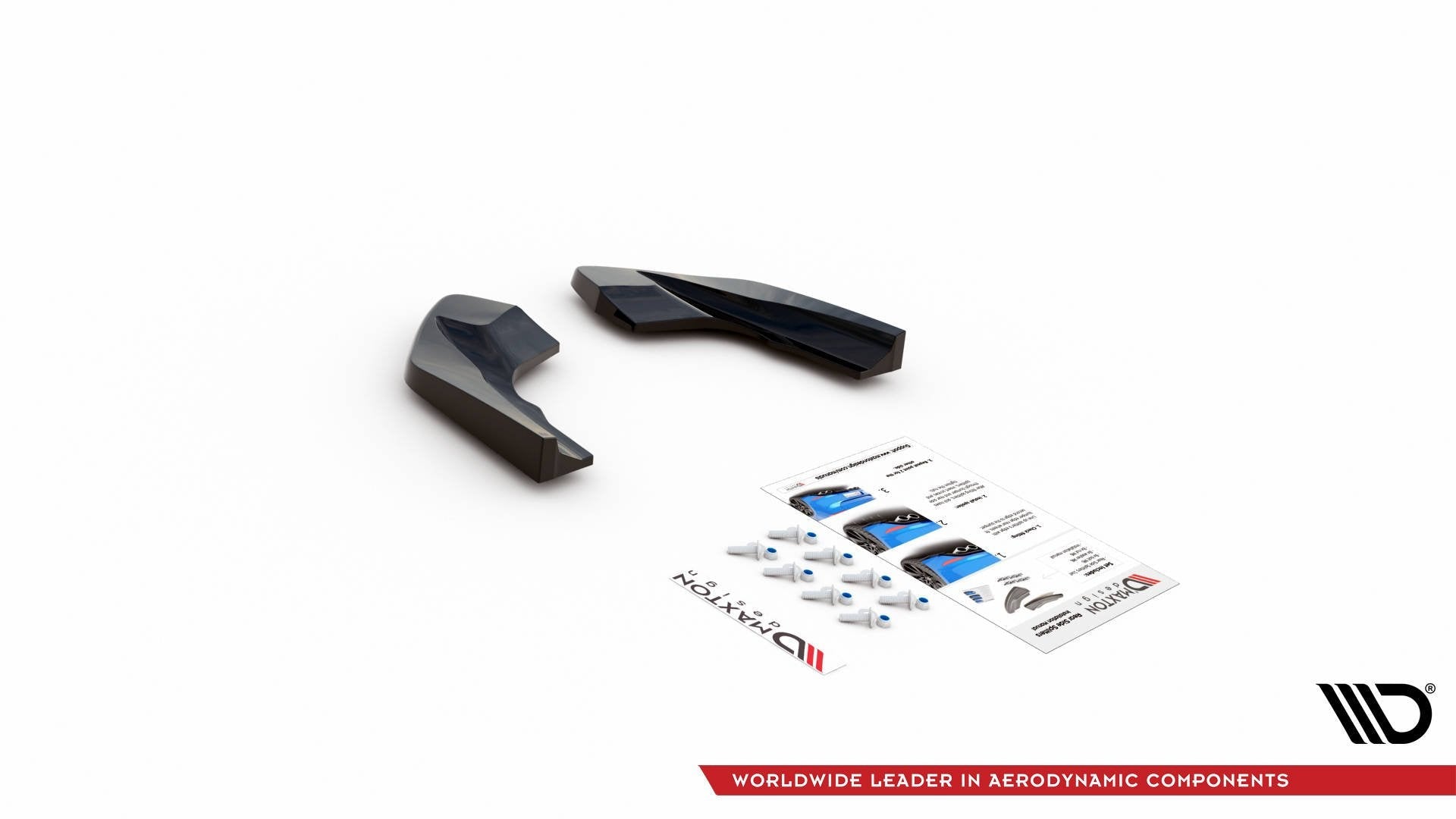 Splitters laterales traseros V.2 Volkswagen Golf R Hatchback Mk8 Facelift
