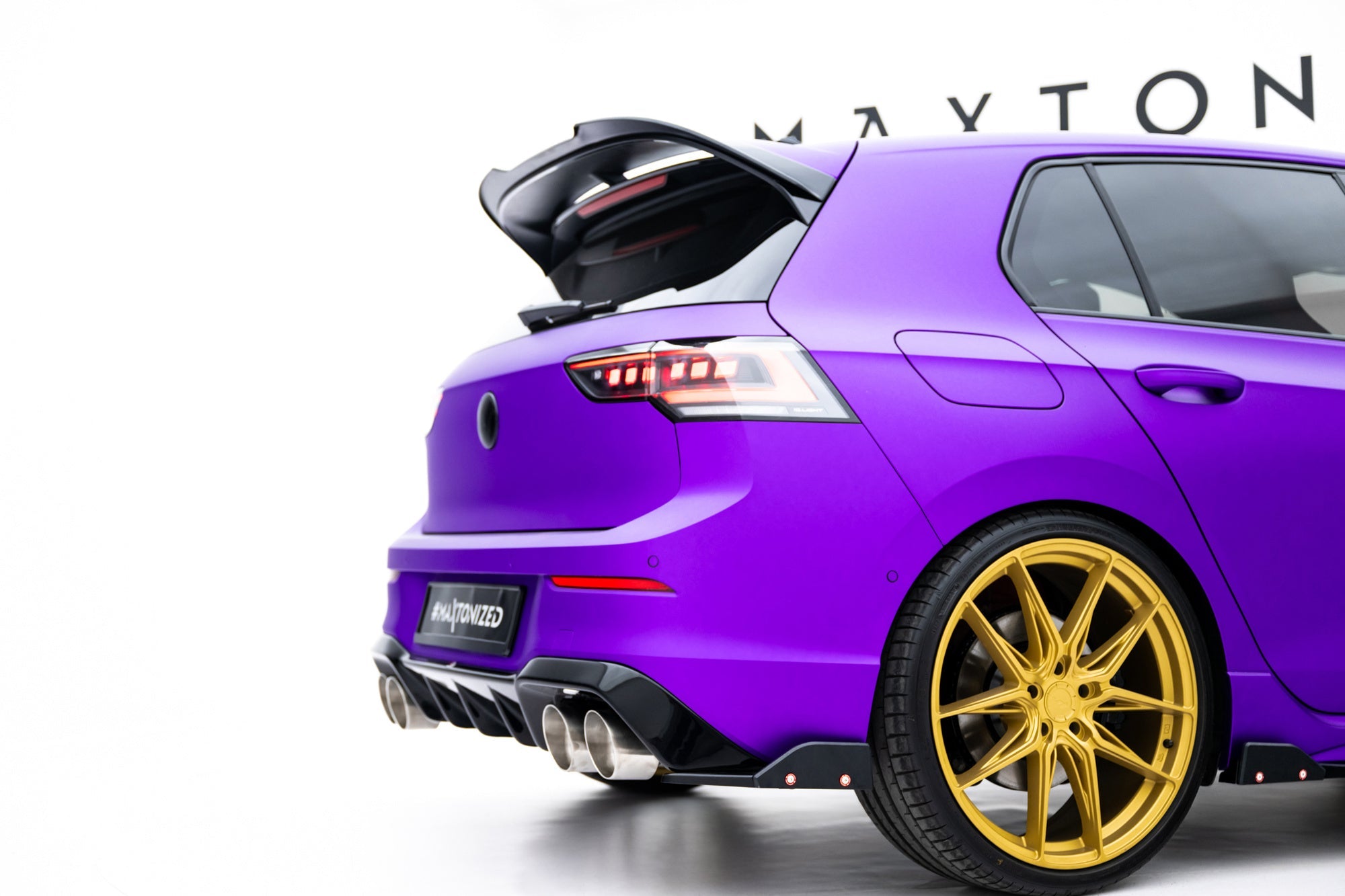 Splitters laterales traseros V.5 + Flaps Volkswagen Golf R Hatchback Mk8 Facelift