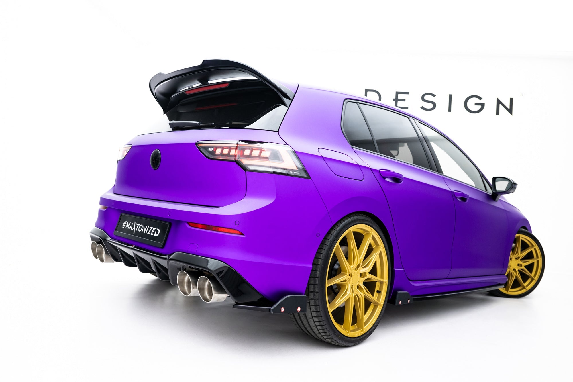 Splitters laterales traseros V.5 + Flaps Volkswagen Golf R Hatchback Mk8 Facelift