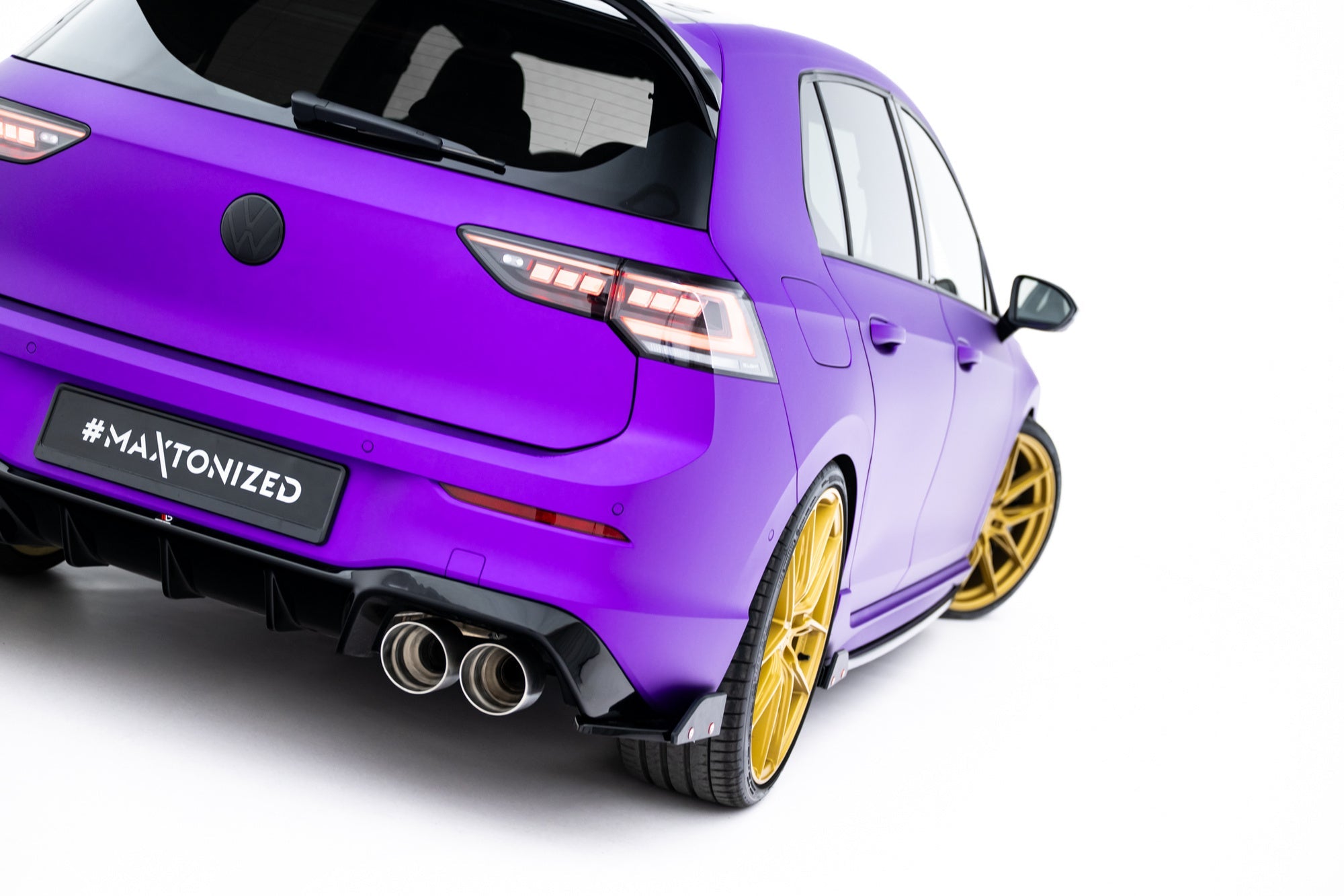 Splitters laterales traseros V.5 + Flaps Volkswagen Golf R Hatchback Mk8 Facelift