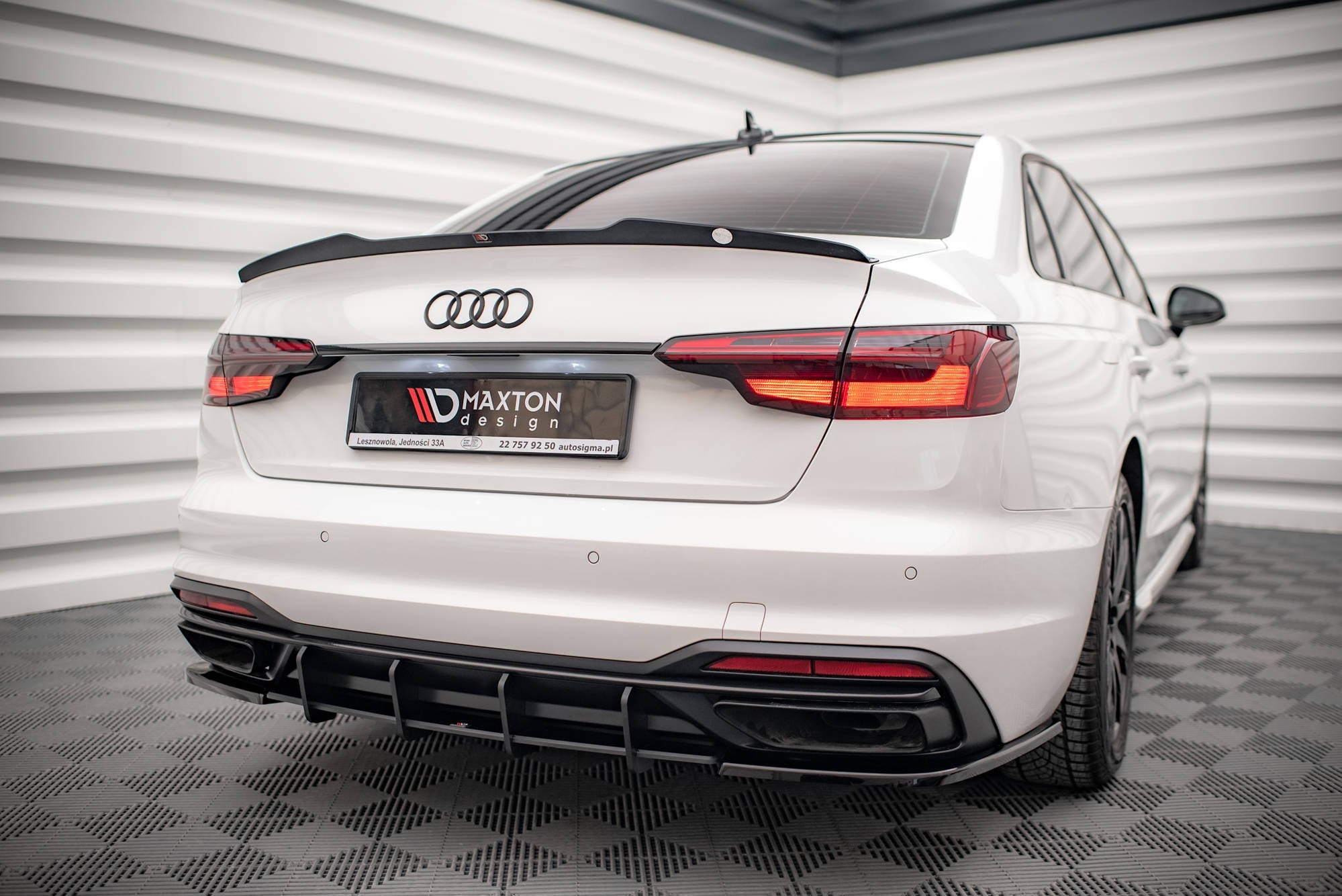 Extensión de alerón V.1 Audi S4 / A4 Standard / S-Line / Competition Berlina / Sedán B9 / B9 Facelift