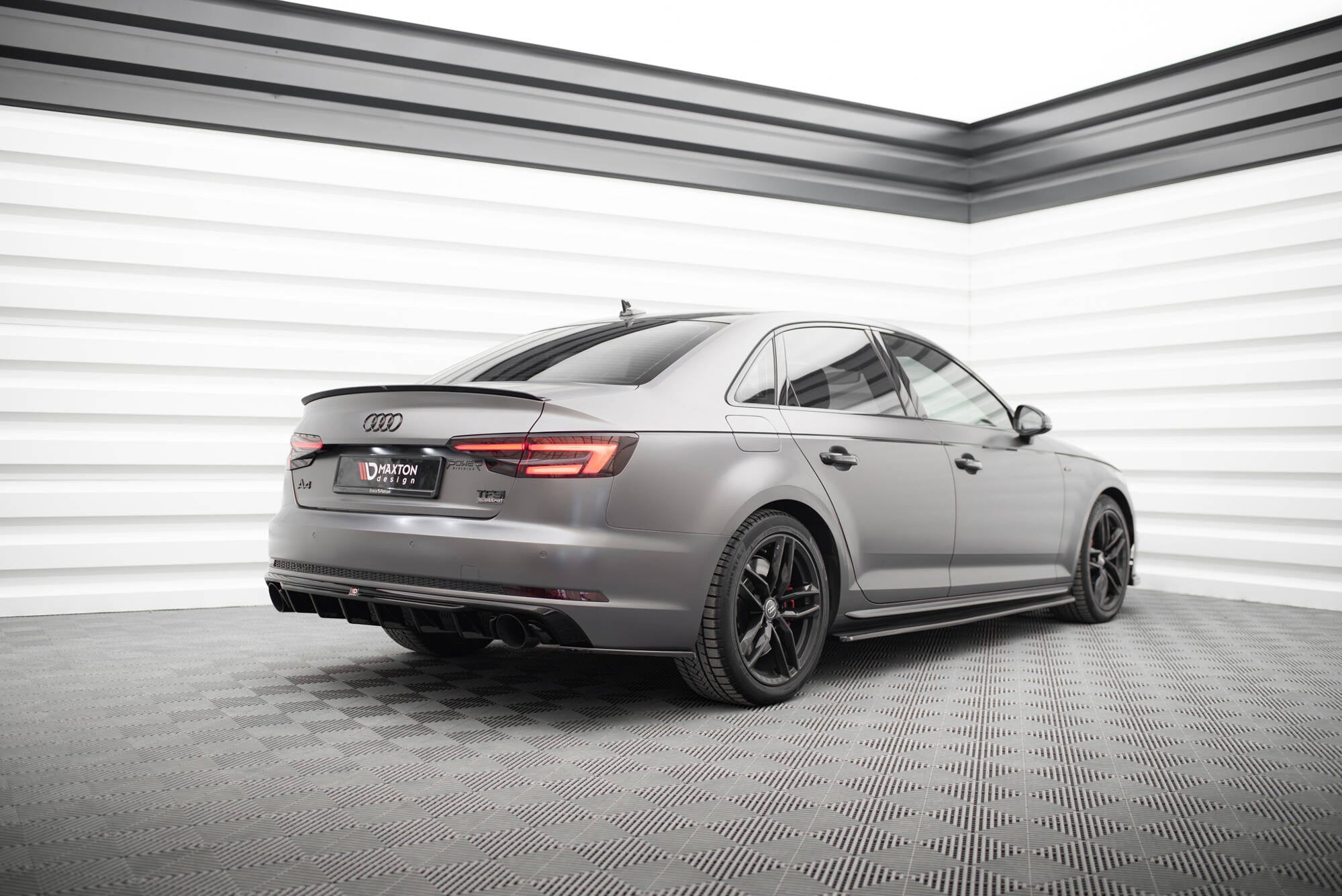 Extensión de alerón V.2 Audi S4 / A4 Standard / S-Line / Competition Berlina / Sedán B9 / B9 Facelift